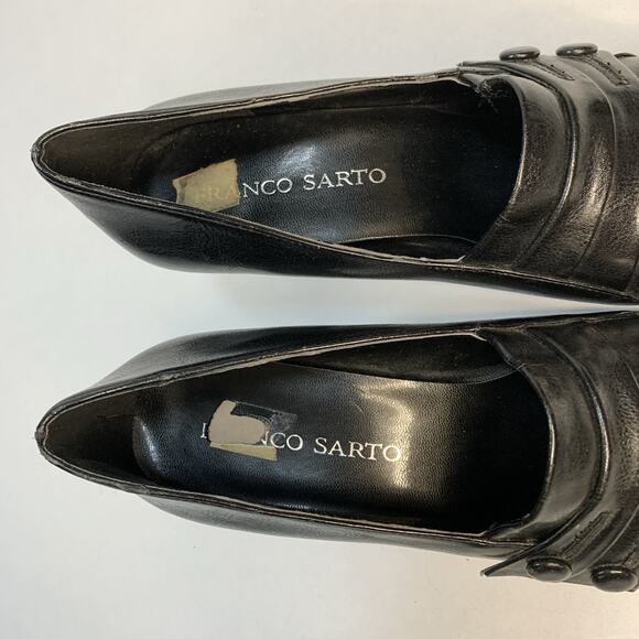 Franco Sarto Rosalie Womens Heels Sz 8 M Black Academia Witchy 3.25" Block Heel - Picture 16 of 16